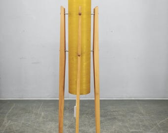 Mid Century Rocket Floor Lamp Fiberglass Tripod Atomic Space Age Czechoslovakia