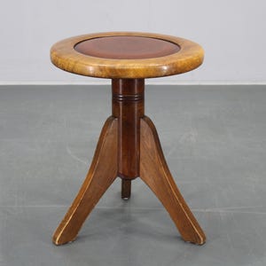 1950s Piano Bentwood Beech Stool, Czechoslovakia