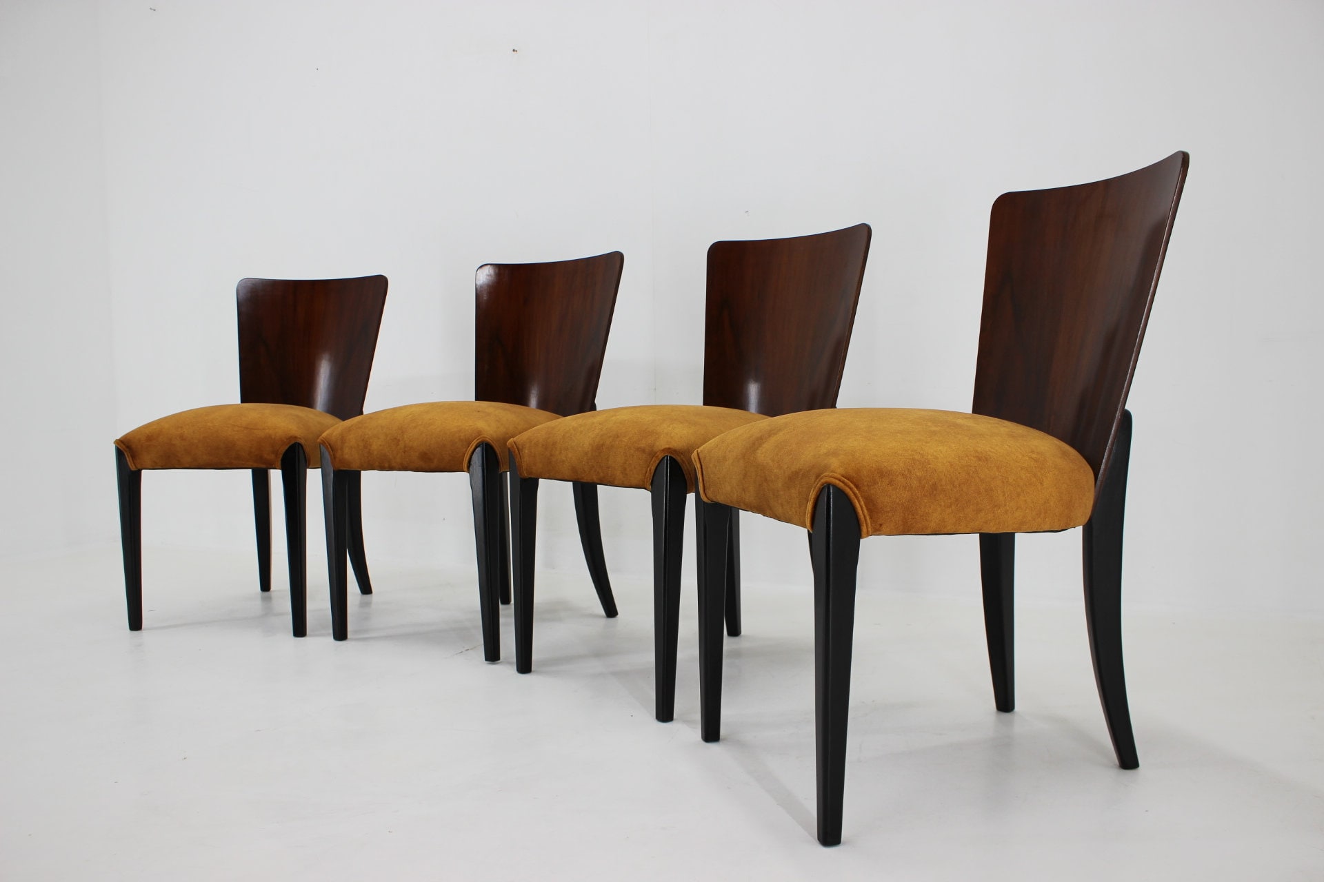 1950s Jindrich Halabala Dining Chairs H-214 for UP Závody, Set of