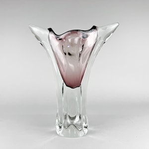 Vintage Art Glass Vase by Josef Hospodka for Chribska Glasswork, 1960&#39;s