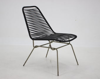 1970s Spaghetti Side Chair, Germany / Mid-century / Black colour / Vintage Chair /