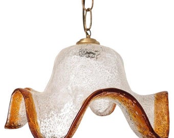 Rare Lustre Mazzega Mid-Century, Verre de Murano, Italie, 1970