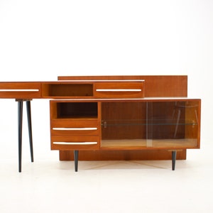 M.Pozar modulaire set bureau en ladekast jaren 60, Tsjechoslowakije / vintage bureau