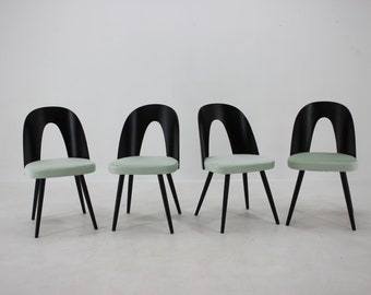 Ensemble de quatre chaises de salle à manger Antonin Suman, 1960, Tchécoslovaquie