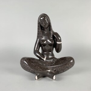 Escultura de meados do século de Jitka Forejtova para Keramos, década de 1960 / Escultura vintage / Decoração de meados do século