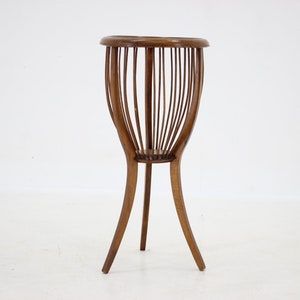 Vintage Beech Bentwood Standing Planter, Czechoslovakia