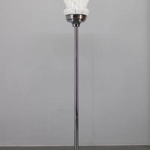 1970s Glass Floor Lamp , Italy  / Vintage Lighting / Italian Design