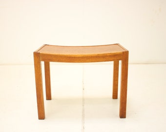 Vintage Wooden Stool, Mid-Century Czechoslovakia, 1970s