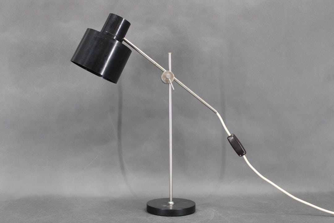 Jolie Lampe Rouge Vintage Boutons, Lampe De Table Années 60 Design Tchécoslovaque, Bon état