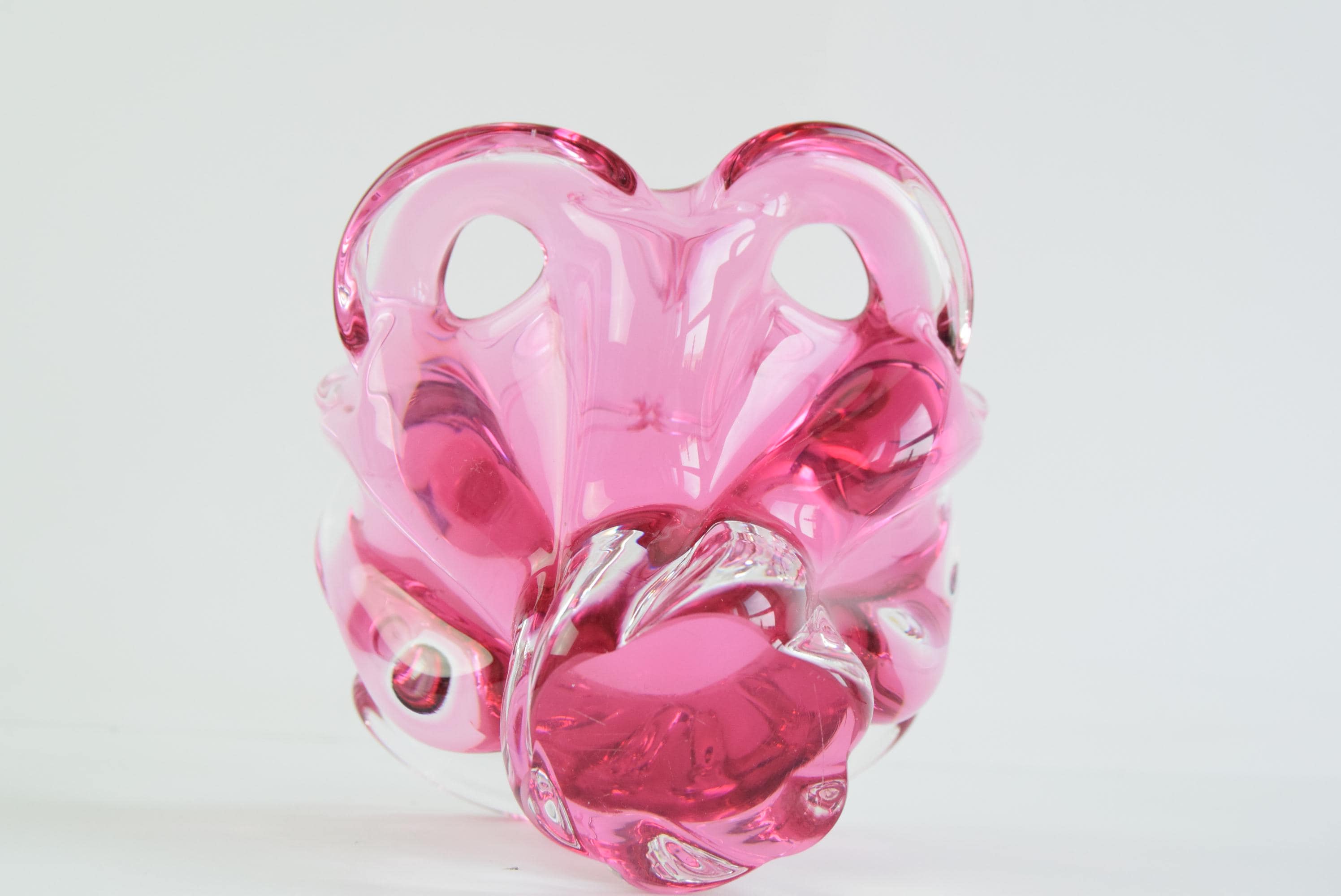 Mid-century Czech Art Glass Basket Bowl by Josef Hospodka - Etsy