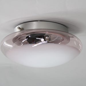 1970s Glass Ceiling Light, Italy