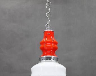 Suspension en verre des années 1970, Italie / Suspension vintage / Éclairage Mid-Century