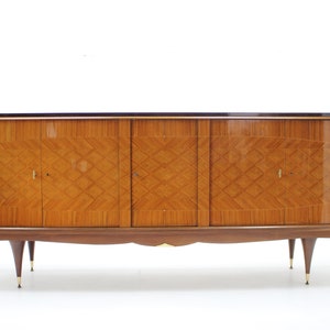 1960s Wooden Sideboard in High Gloss Finish, Italy / Vintage Sideboard / Mid-century / Brown Colour /