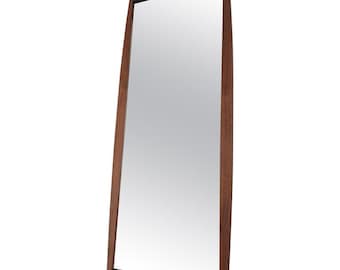 Specchio da parete lungo in teak, stile metà secolo, Danimarca, anni '60