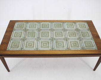 1960s Palisander and Tile Coffee Table , Denmark / Vintage Table / Mid-century / Brown Colour /