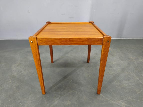 Danish Teak Side Table 1960s Mid Century Modern