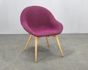 Miroslav Navratil Shell Chair Fiberglass Lounge Mid Century Czech 1960s