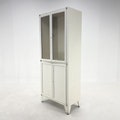 Vintage Iron & Glass Medical Cabinet, Czechoslovakia / Metal Cabinet