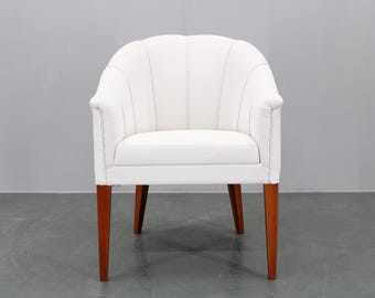 Vintage Restored Armchair, Czechoslovakia / Mid centura / Vintage furniture / White interior