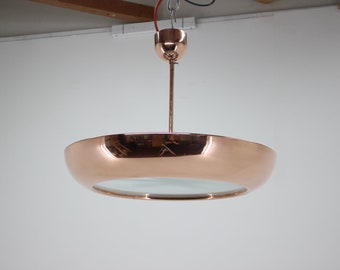 1930s Bauhaus / Functionalist Copper Chandelier UFO by Josef Hurka, 4 items available