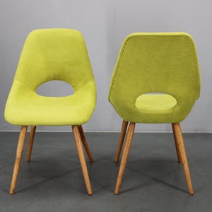 1960s Miroslav Navratil Fiberglass Shell Lounge Side Chairs, Czechoslovakia  / Mid-century / Vintage Chairs / Pair /