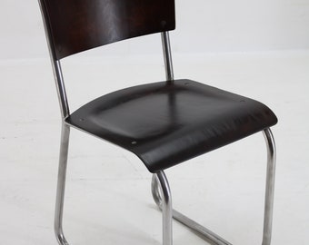 Bauhaus/functionalistische buisstoel uit de jaren 1930, gerestaureerd