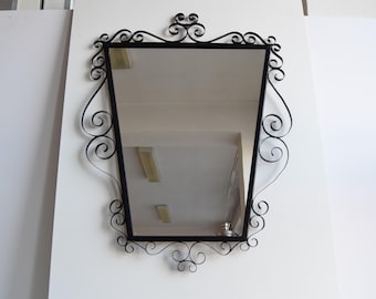 Mid-century 1970s wall mirror