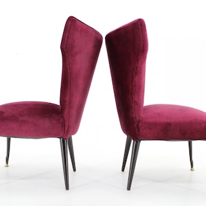 1950s Pair of Italian Chairs, Restored