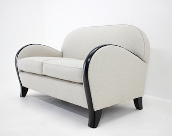 1940er italienisches neu gepolstertes Zweisitzer Sofa / italienisches Design