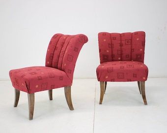 1940s Pair of Art Deco Armchairs, Czechoslovakia / Mid- century / Vintage Armchair /