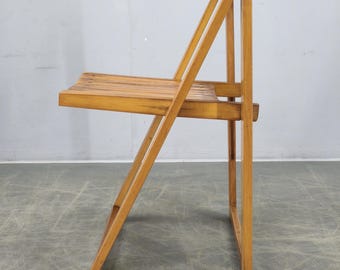 Aldo Jacober Trieste Folding Chair Italian Beechwood Mid Century
