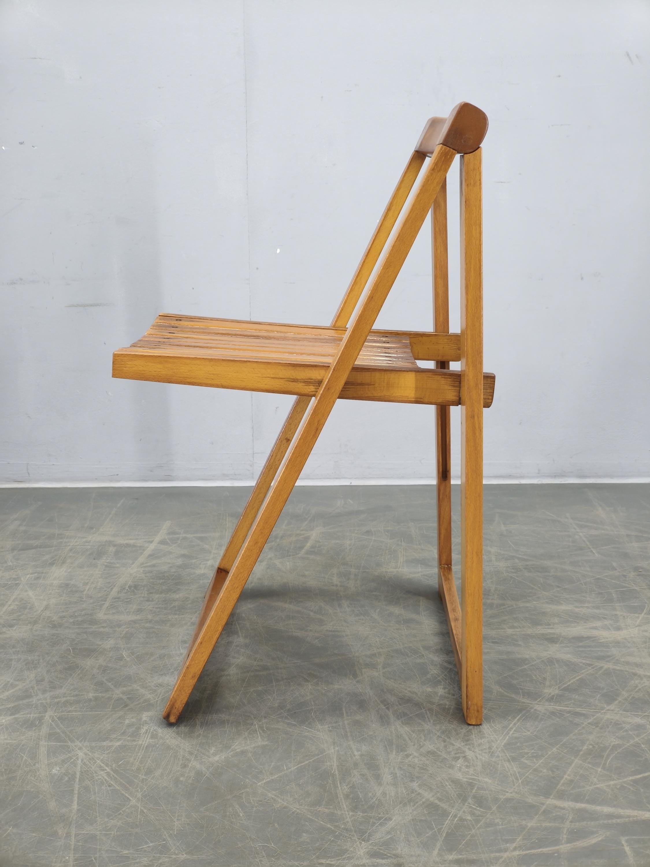 Aldo Jacober Trieste Folding Chair Italian Beechwood Mid Century