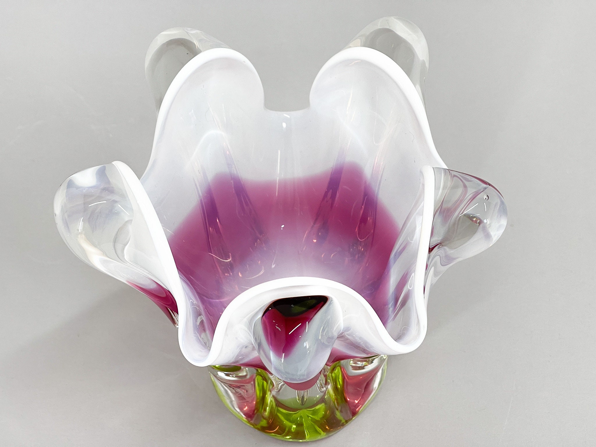 Vase en Verre Coloré par Josef Hospodka, 1960s en vente sur