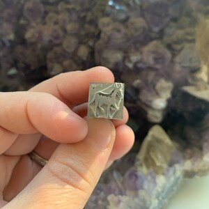 Vintage Donkey printing letter press printers block 1/2” x 1/2 “ // stamp