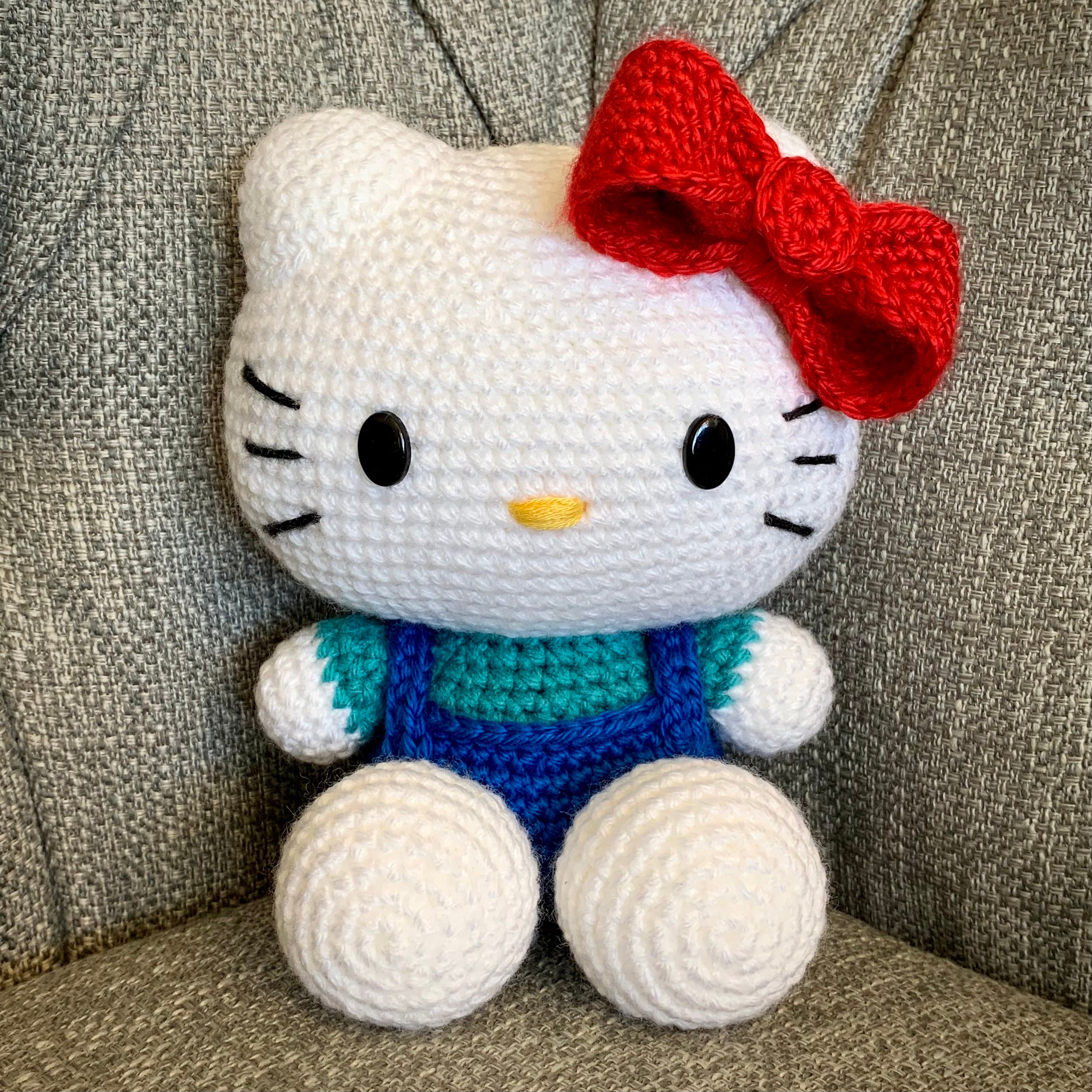 Hello Kitty Handmade Crochet Amigurumi Plushie