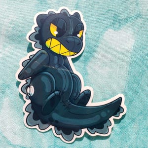 Adesivo de vinil Kaiju de brinquedo de piscina || Adesivo de vinil brilhante à prova d'água de 3" para filme de monstro