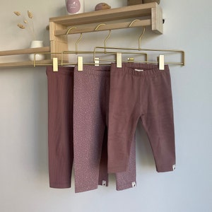 Sewing box leggings set of 3 / sewing box for babies and toddlers / sewing patterns and fabrics