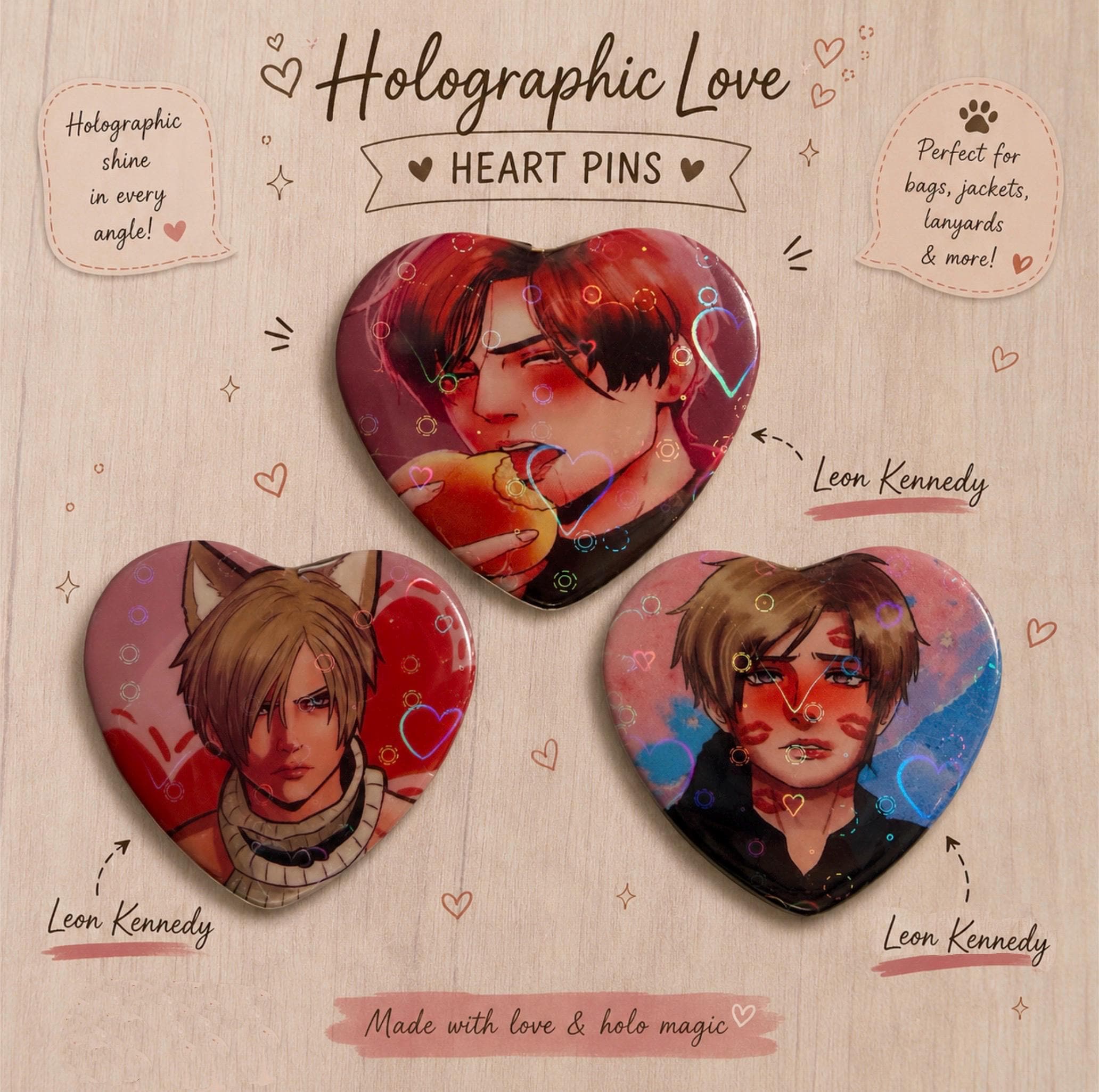 Leon Kennedy Pins | Holographische Button Set | Resident Evil