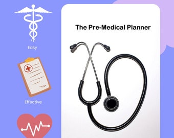 The Pre-Medical Planner DIGITAL | Planner | MCAT | College | STEM | Biology | Chemistry | Physics | Biochemistry | Premed | Interviews