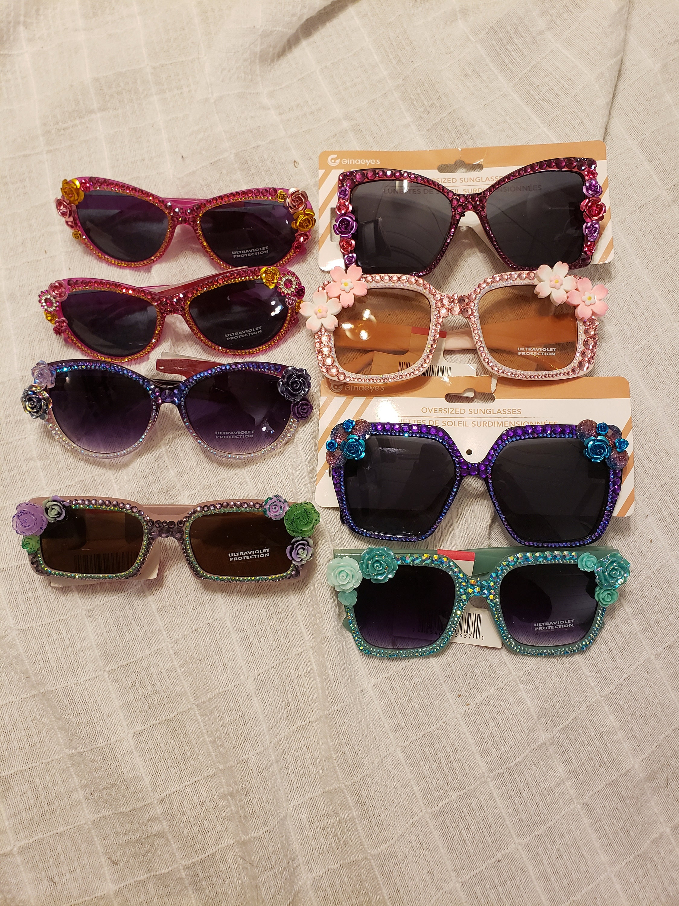 Personalized Rhinestone Sunglasses for Adults - Etsy