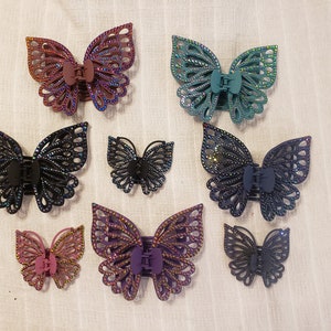 Butterfly Bling Hair Clips