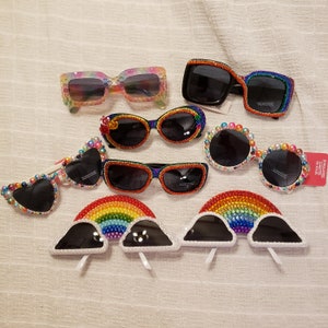 RAINBOW Rhinestone Sunglasses