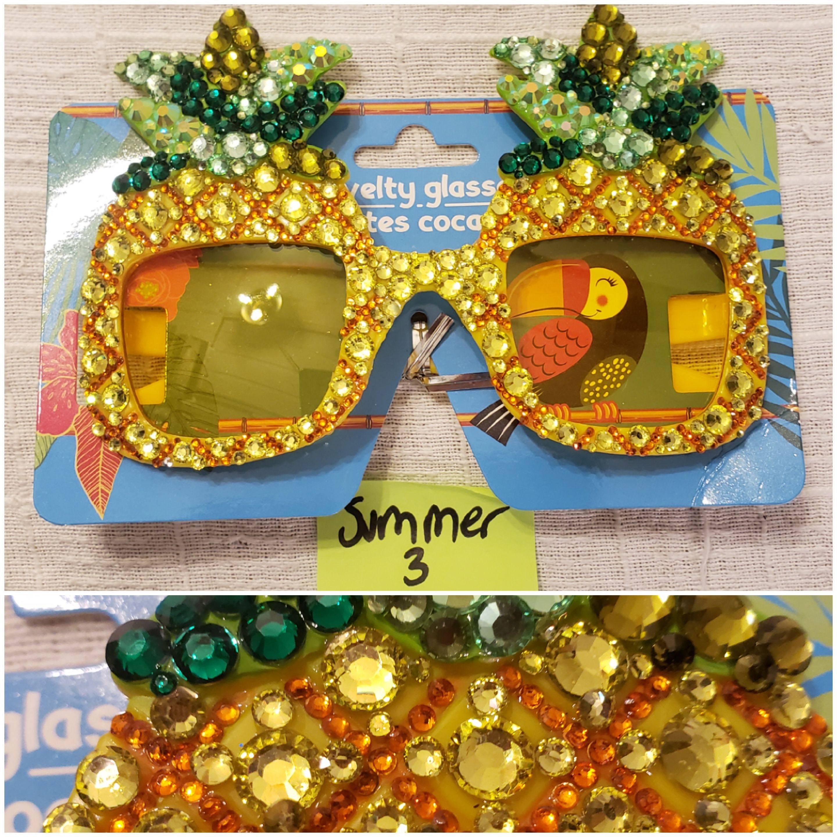 Summer Shaped Bling Sunglasses Etsy
