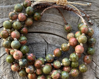 Authentic Unakite Bracelet