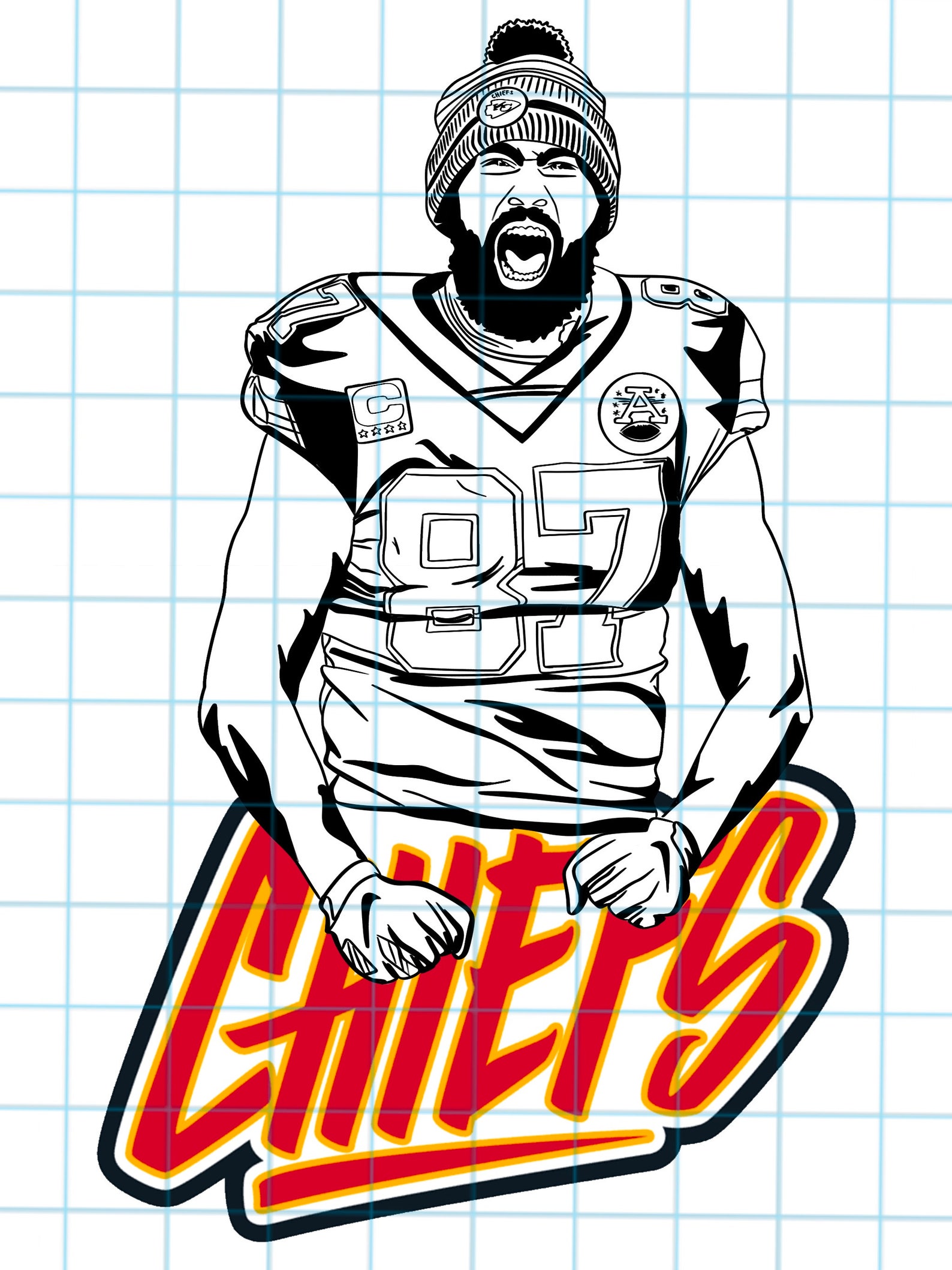 Travis Kelce SVG Cricut Cut File Etsy