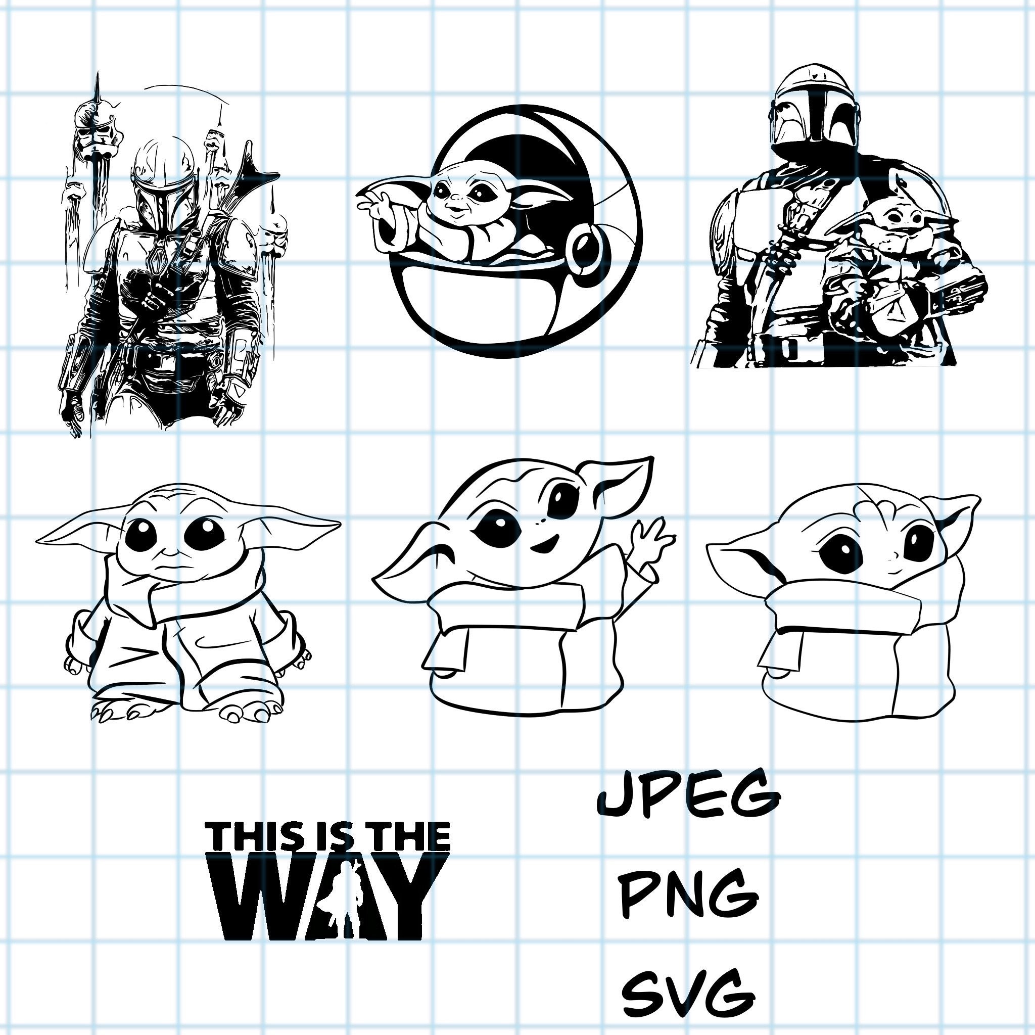 The Mandalorian SVG Bundle. PNG. the Child. Grogu Svg - Etsy