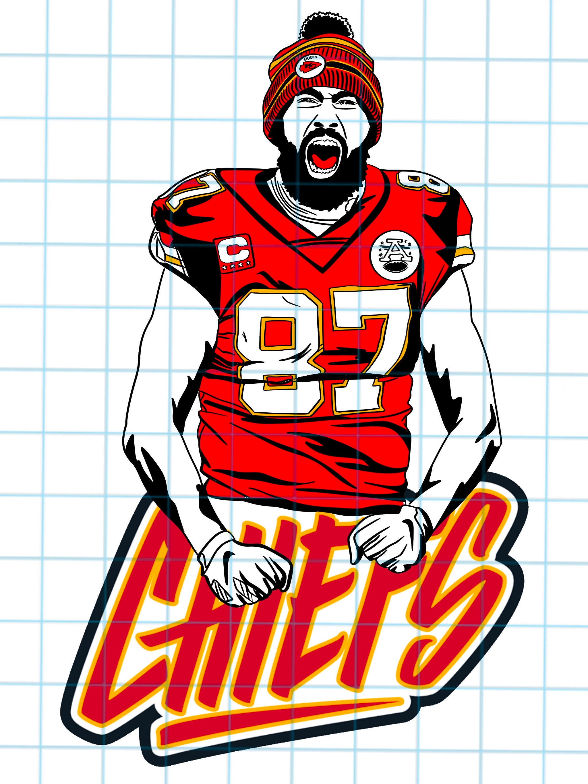 Travis Kelce SVG Cricut Cut File - Etsy