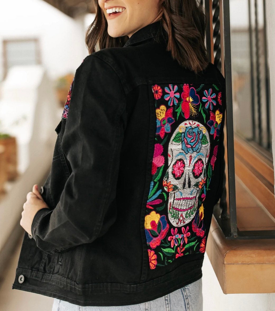 Skull Denim Jacket - Etsy Canada