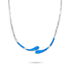 Necklace with Opal stones and Meander