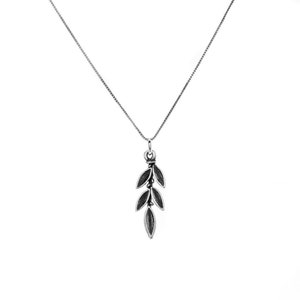 Olive branch Silver Necklace